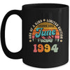 30 Years Old Awesome Since June 1994 30th Birthday Groovy Mug | teecentury