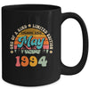 30 Years Old Awesome Since May 1994 30th Birthday Groovy Mug | teecentury