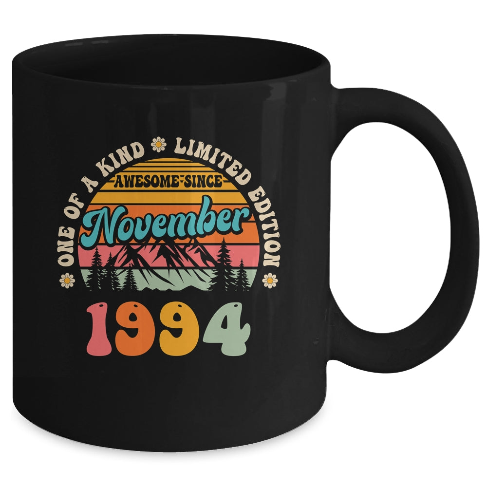 30 Years Old Awesome Since November 1994 30th Birthday Groovy Mug | teecentury
