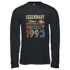 30 Years Old Legendary Since August 1993 30th Birthday Shirt & Hoodie | teecentury