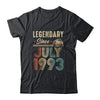30 Years Old Legendary Since July 1993 30th Birthday Shirt & Hoodie | teecentury