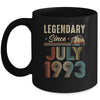30 Years Old Legendary Since July 1993 30th Birthday Mug | teecentury