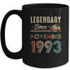 30 Years Old Legendary Since November 1993 30th Birthday Mug | teecentury