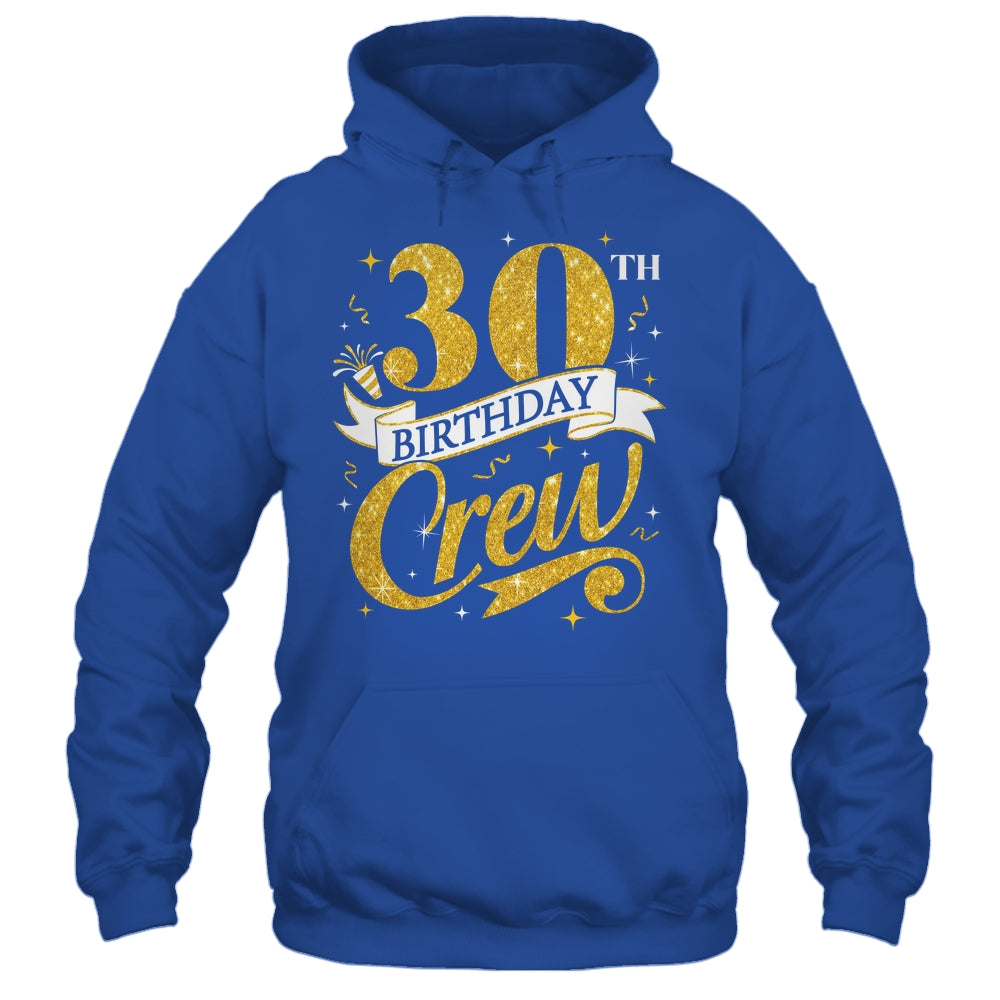 30th Birthday Crew 30th Bday Party Squad Friends Crown Funny Shirt & Tank Top | teecentury