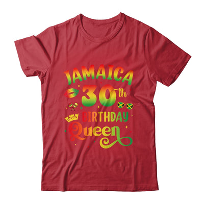 30th Birthday Queen Jamaica Birthday Girl Matching Party Shirt & Hoodie | teecentury