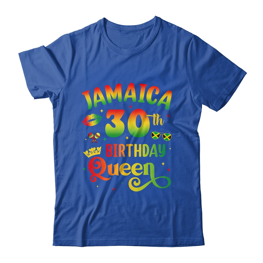 30th Birthday Queen Jamaica Birthday Girl Matching Party Shirt & Hoodie | teecentury
