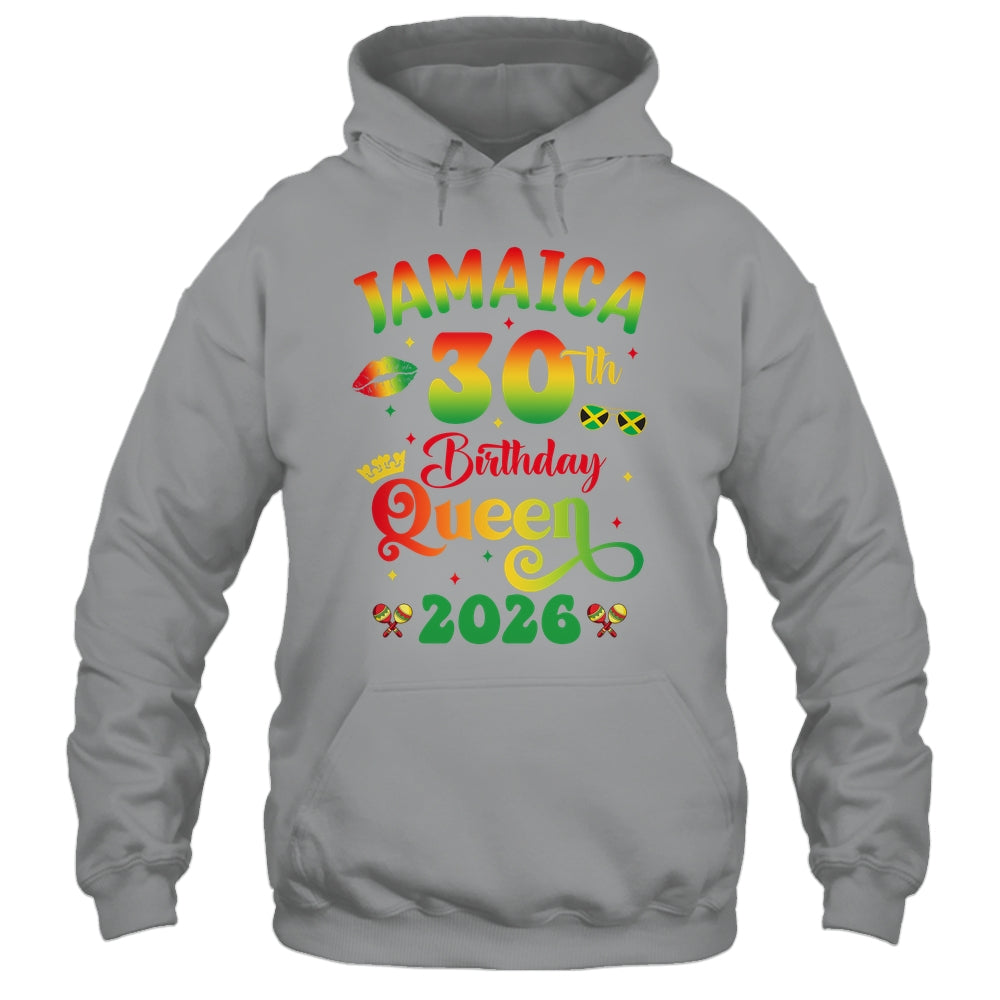 30th Birthday Queen Jamaica Girl Matching Party 2026 Shirt & Tank Top | teecentury