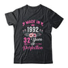32 Birthday Decorations Women Female 32nd 1992 Birthday Shirt & Tank Top | teecentury