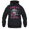 33 Birthday Decorations Women Female 33rd 1991 Birthday Shirt & Tank Top | teecentury