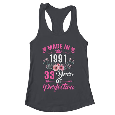 33 Birthday Decorations Women Female 33rd 1991 Birthday Shirt & Tank Top | teecentury