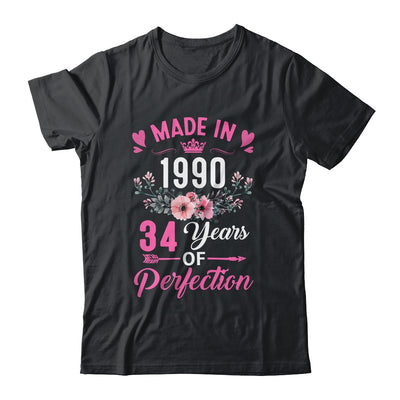 34 Birthday Decorations Women Female 34th 1990 Birthday Shirt & Tank Top | teecentury