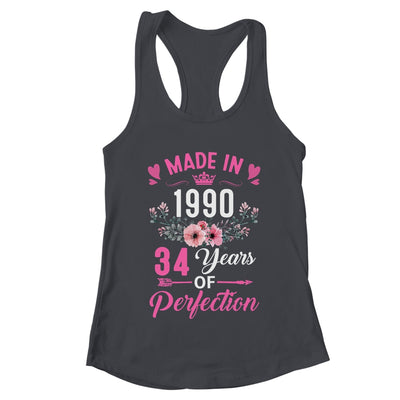 34 Birthday Decorations Women Female 34th 1990 Birthday Shirt & Tank Top | teecentury