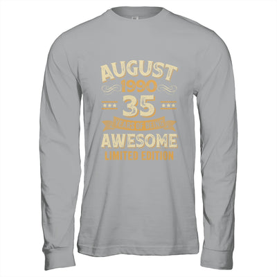 35 Years Awesome Vintage August 1990 35th Birthday Shirt & Hoodie | teecentury