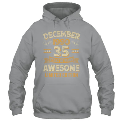 35 Years Awesome Vintage December 1990 35th Birthday Shirt & Hoodie | teecentury