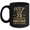 35 Years Awesome Vintage July 1989 35th Birthday Mug | teecentury