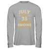 35 Years Awesome Vintage July 1990 35th Birthday Shirt & Hoodie | teecentury