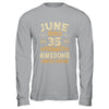 35 Years Awesome Vintage June 1990 35th Birthday Shirt & Hoodie | teecentury