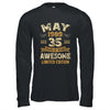 35 Years Awesome Vintage May 1989 35th Birthday Shirt & Hoodie | teecentury