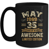 35 Years Awesome Vintage May 1989 35th Birthday Mug | teecentury