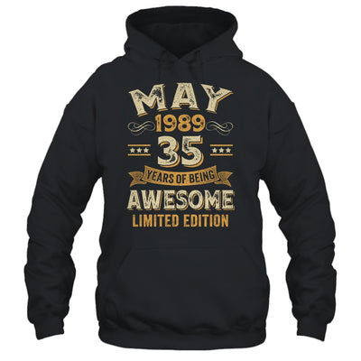 35 Years Awesome Vintage May 1989 35th Birthday Shirt & Hoodie | teecentury