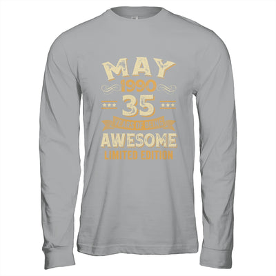 35 Years Awesome Vintage May 1990 35th Birthday Shirt & Hoodie | teecentury