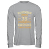 35 Years Awesome Vintage November 1990 35th Birthday Shirt & Hoodie | teecentury