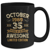 35 Years Awesome Vintage October 1989 35th Birthday Mug | teecentury