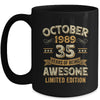 35 Years Awesome Vintage October 1989 35th Birthday Mug | teecentury