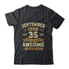 35 Years Awesome Vintage September 1989 35th Birthday Shirt & Hoodie | teecentury