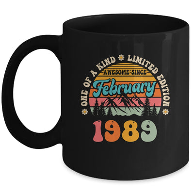 35 Years Old Awesome Since February 1989 35th Birthday Groovy Mug | teecentury