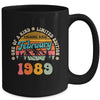 35 Years Old Awesome Since February 1989 35th Birthday Groovy Mug | teecentury