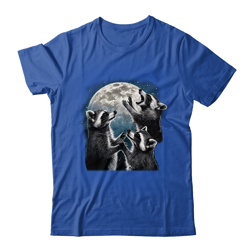 3 Racoon Moon Howling Racoon Head Funny Racoons Men Women Shirt & Hoodie | teecentury