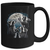3 Racoon Moon Howling Racoon Head Funny Racoons Men Women Mug | teecentury