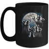 3 Racoon Moon Howling Racoon Head Funny Racoons Men Women Mug | teecentury