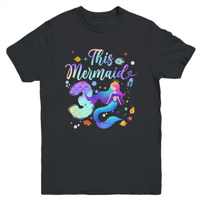 3 Year Old This Mermaid Is 3rd Birthday Girl Daughter Party Youth Shirt | teecentury