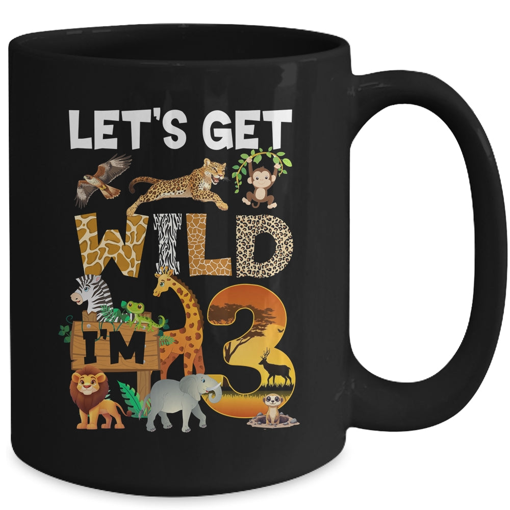 3 Year Old Zoo Birthday Safari Jungle Animal 3rd Bday Mug | teecentury