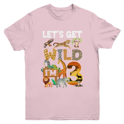 3 Year Old Zoo Birthday Safari Jungle Animal 3rd Bday Youth Shirt | teecentury