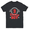 3rd Birthday Boy Race Car Birthday Racing Car Flag Youth Shirt | teecentury