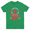 3rd Birthday Boy Race Car Birthday Racing Car Flag Youth Shirt | teecentury