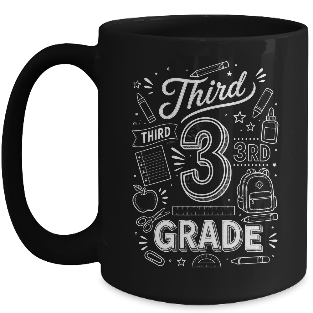 3rd Grade For Boys Back To School First Day Third Grade Mug | teecentury
