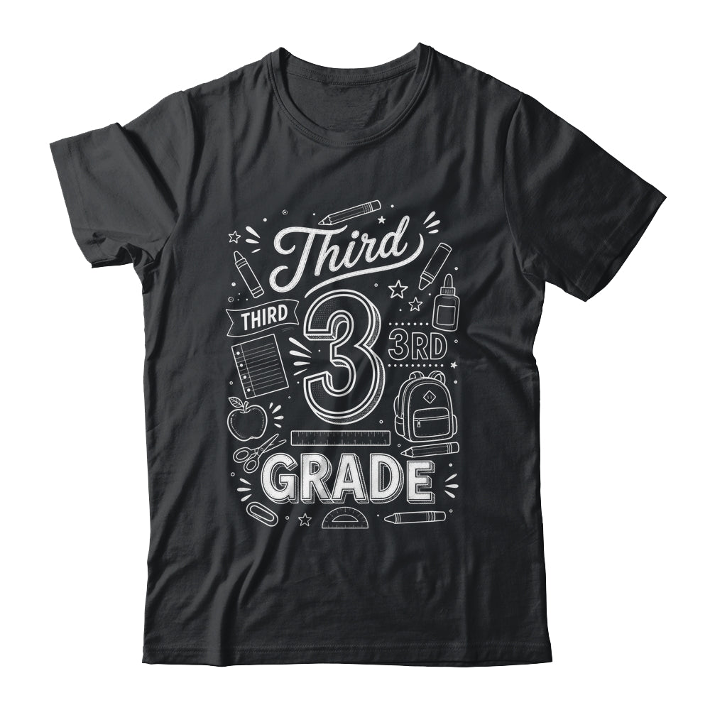 3rd Grade For Boys Back To School First Day Third Grade Shirt & Hoodie | teecentury