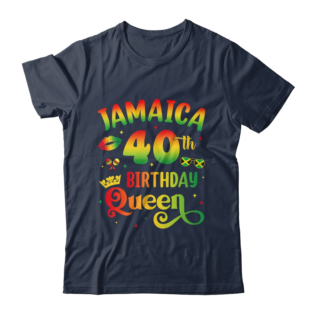 40Th Birthday Queen Jamaica Birthday Girl Matching Party Shirt & Hoodie | teecentury
