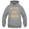 40 Years Awesome Vintage August 1985 40th Birthday Shirt & Hoodie | teecentury
