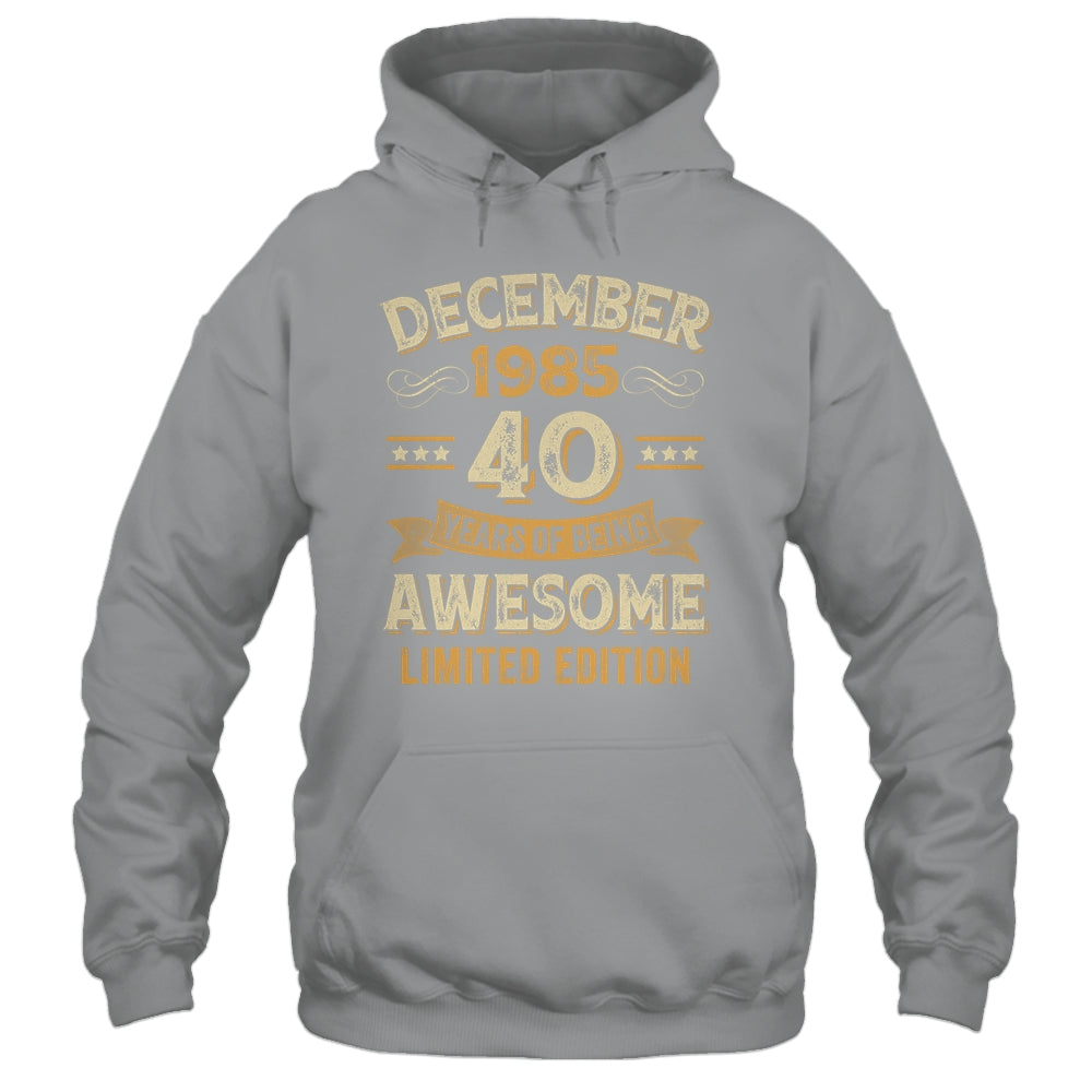40 Years Awesome Vintage December 1985 40th Birthday Shirt & Hoodie | teecentury