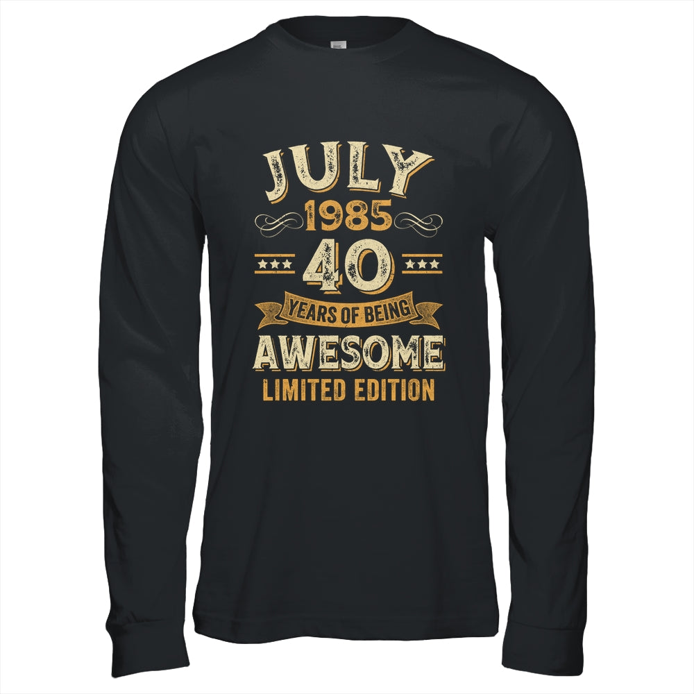 40 Years Awesome Vintage July 1985 40th Birthday Shirt & Hoodie | teecentury