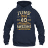 40 Years Awesome Vintage June 1985 40th Birthday Shirt & Hoodie | teecentury