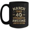 40 Years Awesome Vintage March 1985 40th Birthday Mug | teecentury
