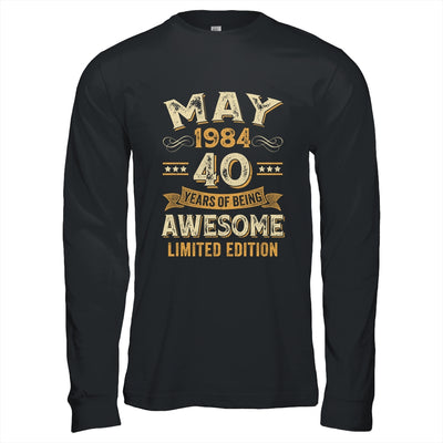 40 Years Awesome Vintage May 1984 40th Birthday Shirt & Hoodie | teecentury