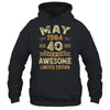 40 Years Awesome Vintage May 1984 40th Birthday Shirt & Hoodie | teecentury