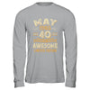 40 Years Awesome Vintage May 1985 40th Birthday Shirt & Hoodie | teecentury